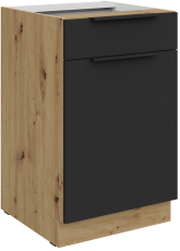 Donji ormarić Aria - crna/artisan hrast - 50 D 1F 1S BB