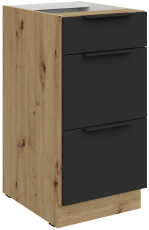 Donji ormarić Aria - crna/artisan hrast - 40 D 3S BB
