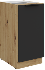 Donji ormarić Aria - crna/artisan hrast - 40 D 1F BB