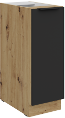 Donji ormarić Aria - crna/artisan hrast - 30 D CARGO BB