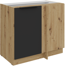 Donji ormarić Aria - crna/artisan hrast - 105 ND 1F BB