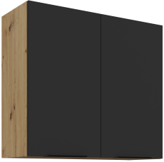 Gornji ormarić Aria - crna/artisan hrast - 80 G-72 2F