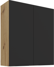 Gornji ormarić Aria - crna/artisan hrast - 80 G-90 2F