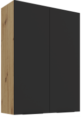 Gornji ormarić Aria - crna/artisan hrast - 80 G-108 2F