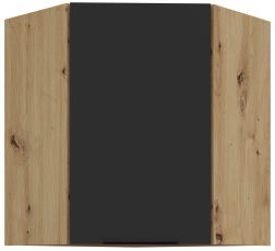 Gornji kutni ormar Aria - crna/artisan hrast - 60x60 GN-72 1F (45°)