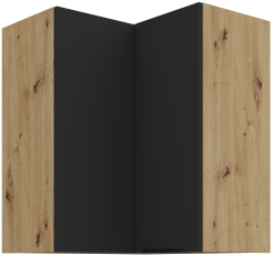 Gornji kutni ormar Aria - crna/artisan hrast - 60x60 GN-72 2F (90°)