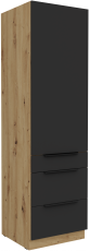 Visoki ormar Aria - crna/artisan hrast - 60 DKS-210 3S1F