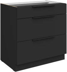 Donji ormarić Aria - crna - 80 D 3S BB