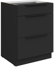 Donji ormarić Aria - crna - 60 D 3S BB