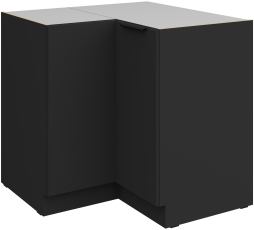 Donji kutni ormar Aria - crna - 90x90 DN 2F BB