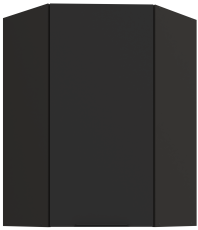 Gornji kutni ormar Aria - crni - 60x60 GN-90 1F (45°)