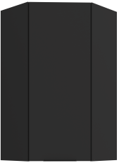 Gornji kutni ormar Aria - crni - 60x60 GN-108 1F (45°)