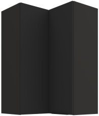 Gornji kutni ormar Aria - crna - 60x60 GN-90 2F (90°)