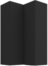Gornji kutni ormar Aria - crni - 60x60 GN-108 2F (90°)