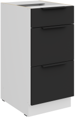 Donji ormarić Aria - crna/bijela - 40 D 3S BB 