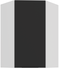 Gornji kutni ormar Aria - crna/bijela - 60x60 GN-90 1F (45°)