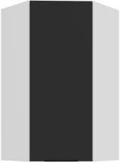 Gornji kutni ormar Aria - crna/bijela - 60x60 GN-108 1F (45°)