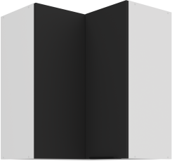 Gornji kutni ormarić Aria - crna/bijela - 60x60 GN-72 2F (90°)