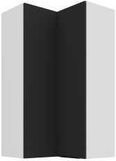 Gornji kutni ormar Aria - crna/bijela - 60x60 GN-108  2F (90°)
