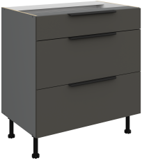 Donji ormarić Aria - siva/antracit - 80 D 3S BB 