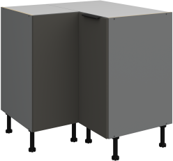 Donji kutni ormarić Aria - siva/antracit - 90x90 DN 2F BB
