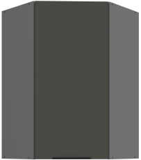 Gornji kutni ormarić Aria - siva/antracit - 60x60 GN-90 1F (45°)