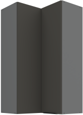Gornji kutni ormarić Aria - siva/antracit - 60x60 GN-108 2F (90°)