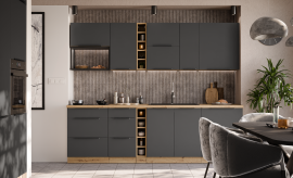 Kuhinjski sastav Aria - siva/artisan hrast