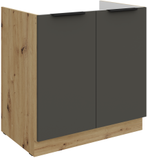 Donji ormarić Aria - siva/artisan hrast - 80 ZL 2F BB