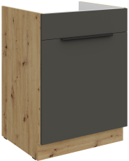 Donji ormarić Aria - siva/artisan hrast - 60 ZL 1S BB