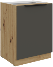 Donji ormarić Aria - siva/artisan hrast - 60 D 1F BB