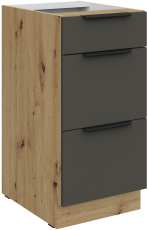 Donji ormarić Aria - siva/artisan hrast - 40 D 3S BB