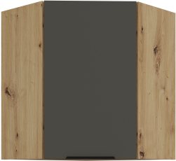 Gornji kutni ormarić Aria - siva/artisan hrast - 60x60 GN-72 1F (45°)