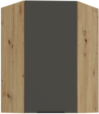 Gornji kutni ormar Aria - siva/artisan hrast - 60x60 GN-90 1F (45°)