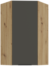 Gornji kutni ormar Aria - siva/artisan hrast - 60x60 GN-108 1F (45°)