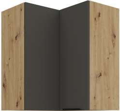 Gornji kutni ormarić Aria - siva/artisan hrast - 60x60 GN-72 2F (90°)