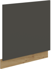 Vrata za ugradbenu perilicu posuđa Aria - siva/artisan hrast - ZM 570x596