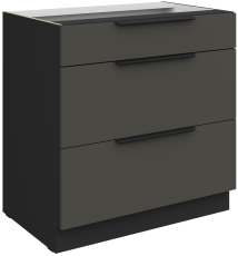 Donji ormarić Aria - siva/crna - 80 D 3S BB