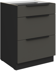 Donji ormarić Aria - siva/crna - 60 D 3S BB