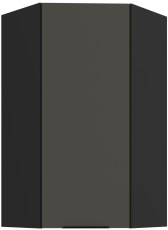 Gornji kutni ormar Aria - siva/crna - 60x60 GN-108 1F (45°)