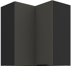 Gornji kutni ormarić Aria - siva/crna - 60x60 GN-72 2F (90°)