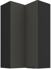 Gornji kutni ormar Aria - siva/crna - 60x60 GN-108 2F (90°)
