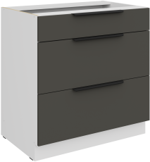 Donji ormarić Aria - siva/bijela - 80 D 3S BB 