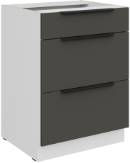 Donji ormarić Aria - siva/bijela - 60 D 3S BB