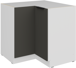 Donji kutni ormarić Aria - siva/bijela - 90x90 DN 2F BB