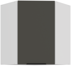 Gornji kutni ormarić Aria - siva/bijela - 60x60 GN-72 1F (45°)