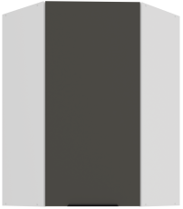 Gornji kutni ormar Aria - siva/bijela - 60x60 GN-90 1F (45°)