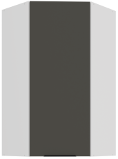 Gornji kutni ormarić Aria - siva/bijela - 60x60 GN-108 1F (45°)