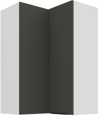 Gornji kutni ormarić Aria - siva/bijela - 60x60 GN-90 2F (90°)