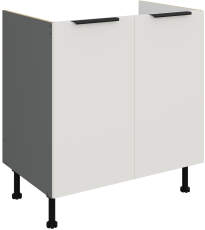 Donji ormarić Aria - bijela/antracit - 80 ZL 2F BB